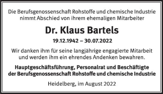 Traueranzeige von Maus Barteis von vrm-trauer Wiesbadener Kurier