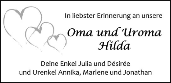 Traueranzeige von Hildegard Knoll von Odenwälder Echo