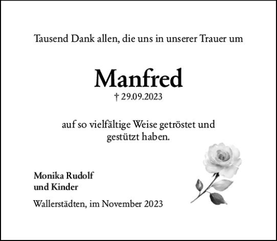 Traueranzeige von Manfred  von Groß-Gerauer Echo