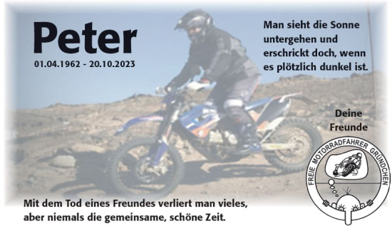Traueranzeige von Peter  von VRM Trauer