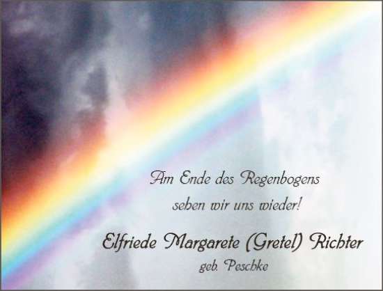 Traueranzeige von Elfriede Margarete Richter von Wetzlarer Neue Zeitung