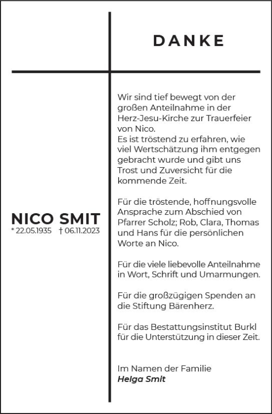Traueranzeige von Nico Smit von Rüsselsheimer Echo