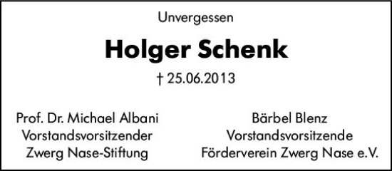 Traueranzeige von Holger Schenk von Wiesbadener Kurier