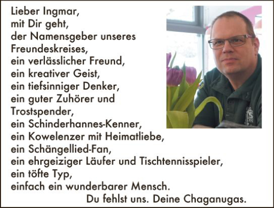 Traueranzeige von Ingmar  von Darmstädter Echo