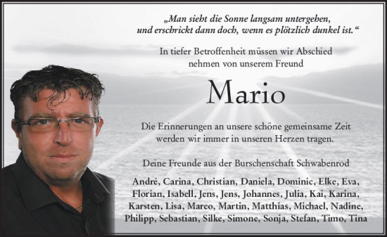 Traueranzeige von Mario Noll von VRM Trauer