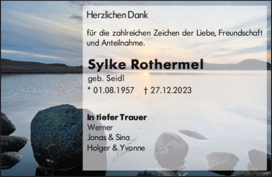 Traueranzeige von Sylke Rothermel von Darmstädter Echo