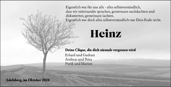 Traueranzeige von Heinz Bördner von Weilburger Tageblatt