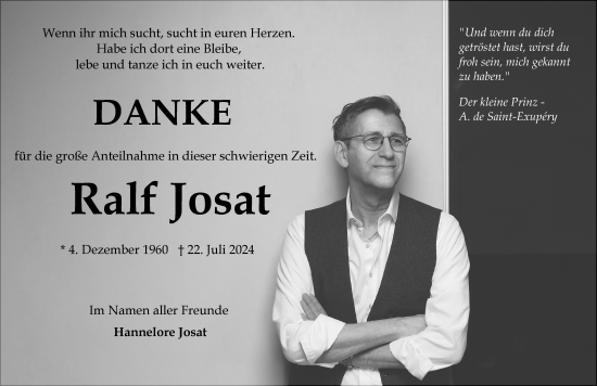 Traueranzeige von Ralf Josat von Nassauische Neue Presse