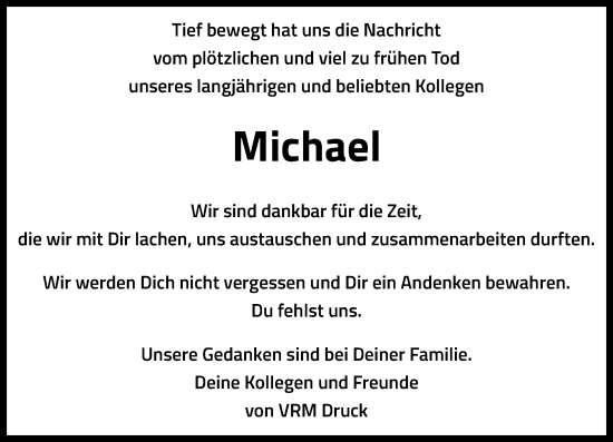 Traueranzeige von Michael Janas von Rüsselsheimer Echo