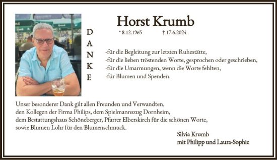 Traueranzeige von Horst Krumb von Groß-Gerauer Echo