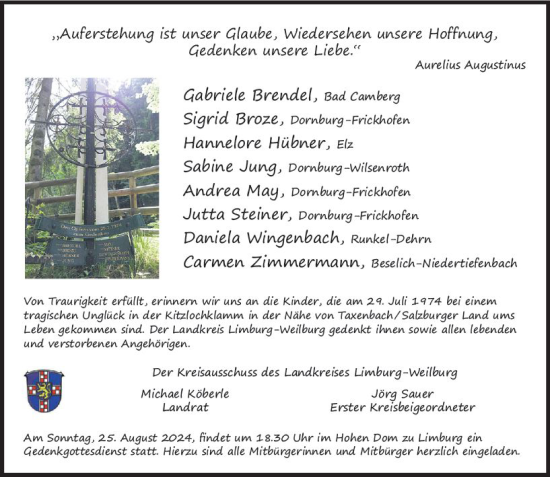 Traueranzeige von Im Gedenken  von Weilburger Tageblatt