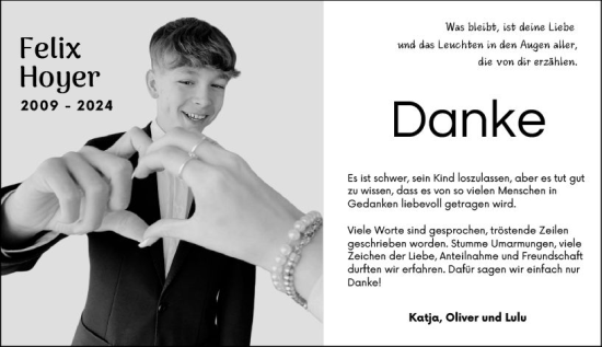 Traueranzeige von Felix Hoyer von Wetzlarer Neue Zeitung