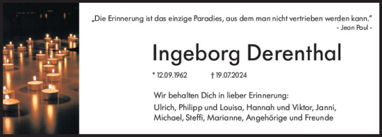 Traueranzeige von Ingeborg Derenthal von Allgemeine Zeitung Rheinhessen-Nahe