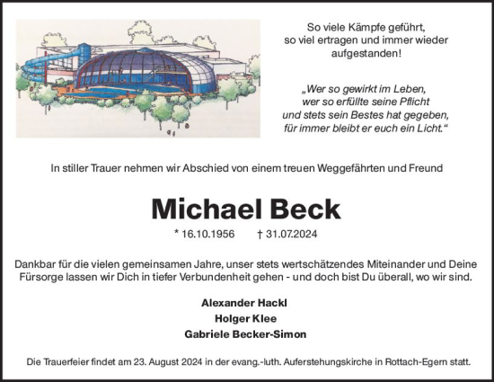 Traueranzeige von Michael Beck von Idsteiner Land/Untertaunus