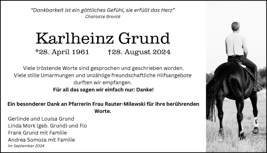 Traueranzeige von Karlheinz Grund von Wiesbadener Kurier