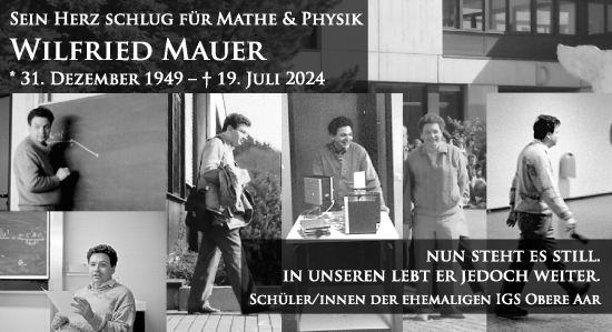 Traueranzeige von Wilfried Mauer von Idsteiner Land/Untertaunus