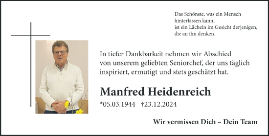 Traueranzeige von Manfred Heidenreich von Groß-Gerauer Echo