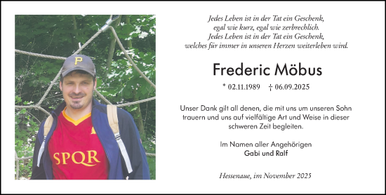 Traueranzeige von Frederic Möbus von Groß-Gerauer Echo