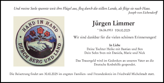 Traueranzeige von Jürgen Limmer von Groß-Gerauer Echo Traueranzeige von Jürgen Limmer von Groß-Gerauer Echo