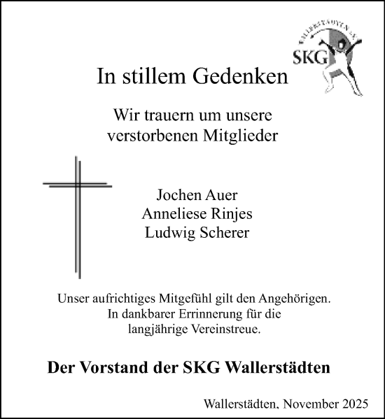 Traueranzeige von In Gedenken  von Groß-Gerauer Echo