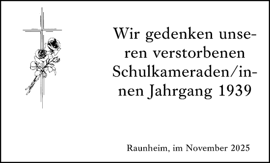 Traueranzeige von In Gedenken  von Rüsselsheimer Echo