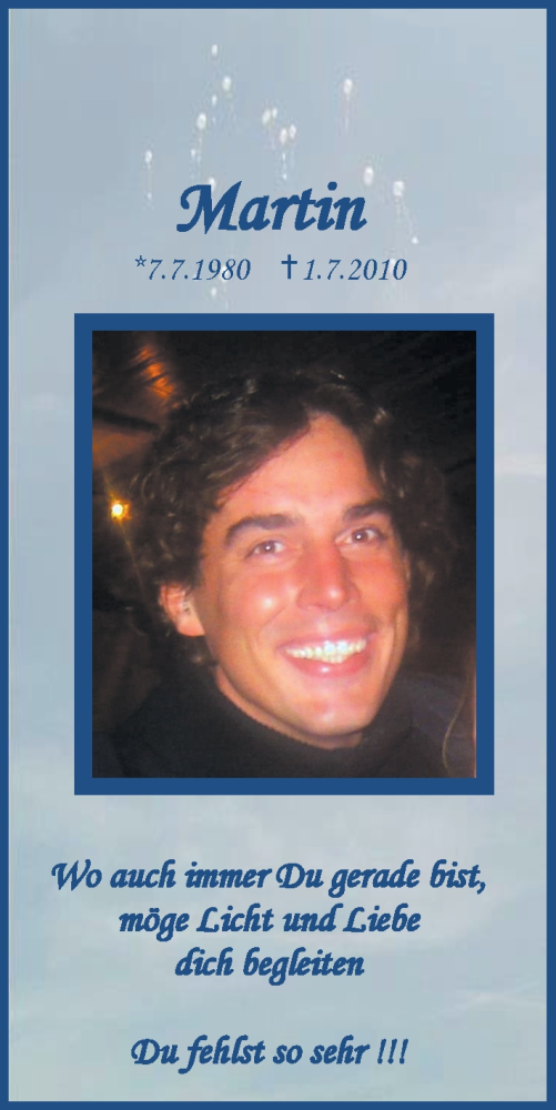 Traueranzeige von MMaarrttiinn  von Wiesbadener Kurier