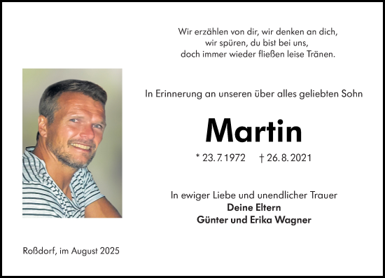 Traueranzeige von Martin Wagner von Darmstädter Echo