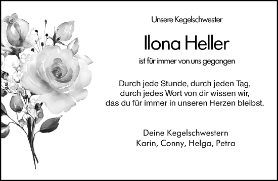 Traueranzeige von Ilona Heller von Weilburger Tageblatt