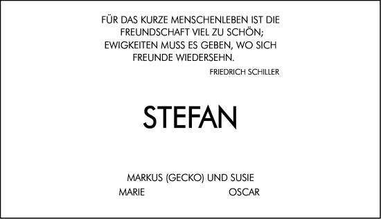 Traueranzeige von Stefan Magel von Wiesbadener Kurier Traueranzeige von Stefan Magel von Wiesbadener Kurier