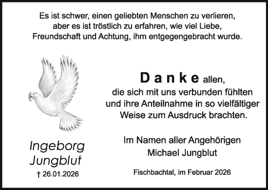 Traueranzeige von Ingeborg Jungblut von Darmstädter Echo