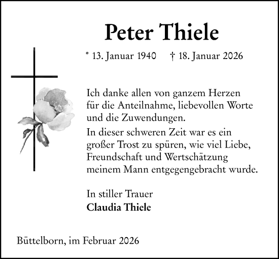 Traueranzeige von Peter Thiele von Groß-Gerauer Echo