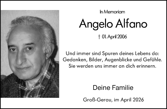 Traueranzeige von Angelo Alfano von Groß-Gerauer Echo