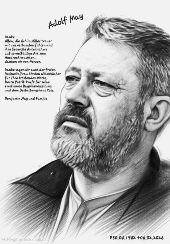 Traueranzeige von Adolf May von Darmstädter Echo