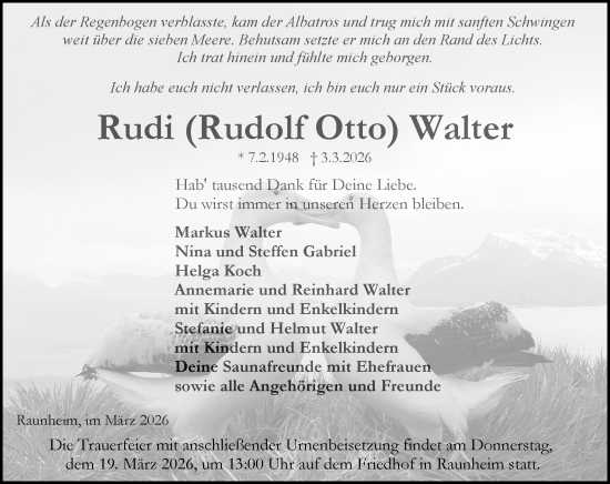 Traueranzeige von Rudi  Rudolf Otto  Walter von Rüsselsheimer Echo