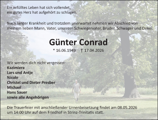 Traueranzeige von Günter Conrad von Idsteiner Land/Untertaunus