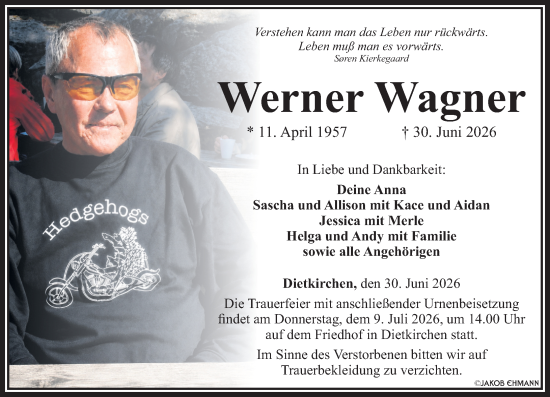 Traueranzeige von Werner Wagner von Nassauische Neue Presse