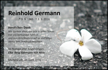 Traueranzeige von Reinhold Germann von trauer.echo-online.de