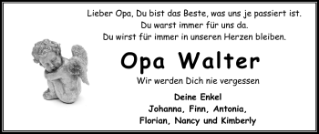 Traueranzeige von Opa Walter von Odenwälder Echo