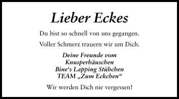 Traueranzeige von Eckerhardt Pörschke von Darmstädter Echo, Odenwälder Echo, Rüsselsheimer Echo, Groß-Gerauer-Echo, Ried Echo
