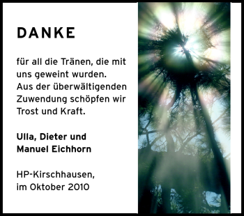 Traueranzeige von Danke Eichhorn von Starkenburger Echo