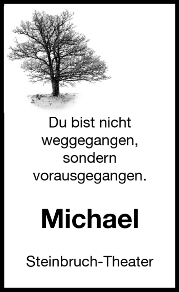 Traueranzeige von Michael Klemens von Echo-Zeitungen (Gesamtausgabe)