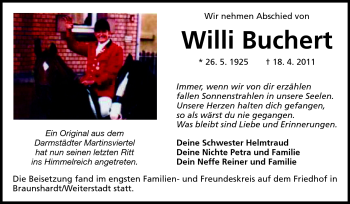 Traueranzeige von Willi Buchert von Echo-Zeitungen (Gesamtausgabe)