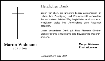Traueranzeige von Martin Widmann von Echo-Zeitungen (Gesamtausgabe)