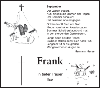 Traueranzeige von Frank  von Odenwälder Echo