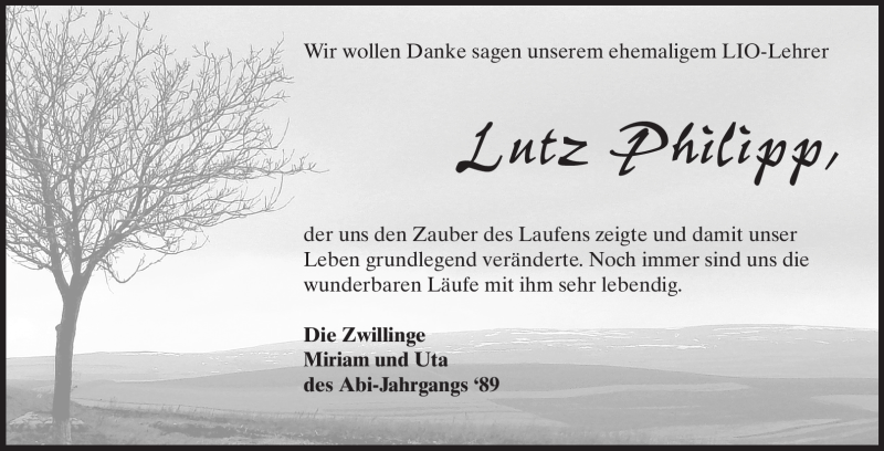  Traueranzeige für Lutz Philipp vom 07.02.2012 aus Echo-Zeitungen (Gesamtausgabe)