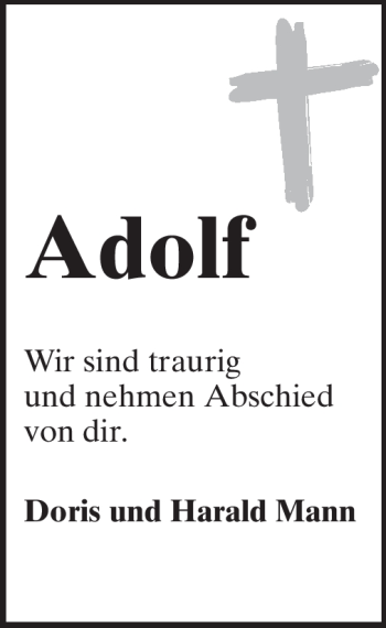 Traueranzeige von Adolf Schaffner von Rüsselsheimer Echo, Groß-Gerauer-Echo, Ried Echo