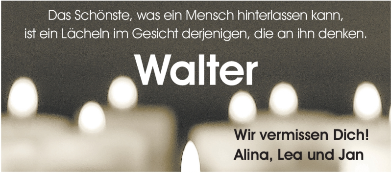  Traueranzeige für Walter Krauß vom 29.03.2012 aus Echo-Zeitungen (Gesamtausgabe)