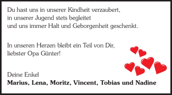 Traueranzeige von Günter Daum von Rüsselsheimer Echo, Groß-Gerauer-Echo, Ried Echo