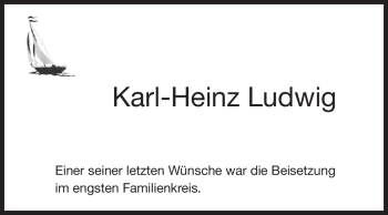 Traueranzeige von Karl-Heinz Ludwig von Odenwälder Echo