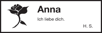 Traueranzeige von Anna Walter von Darmstädter Echo, Odenwälder Echo, Rüsselsheimer Echo, Groß-Gerauer-Echo, Ried Echo